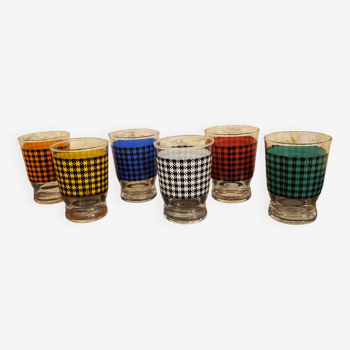 Set of 6 60s liqueur glasses