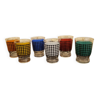 Set of 6 60s liqueur glasses