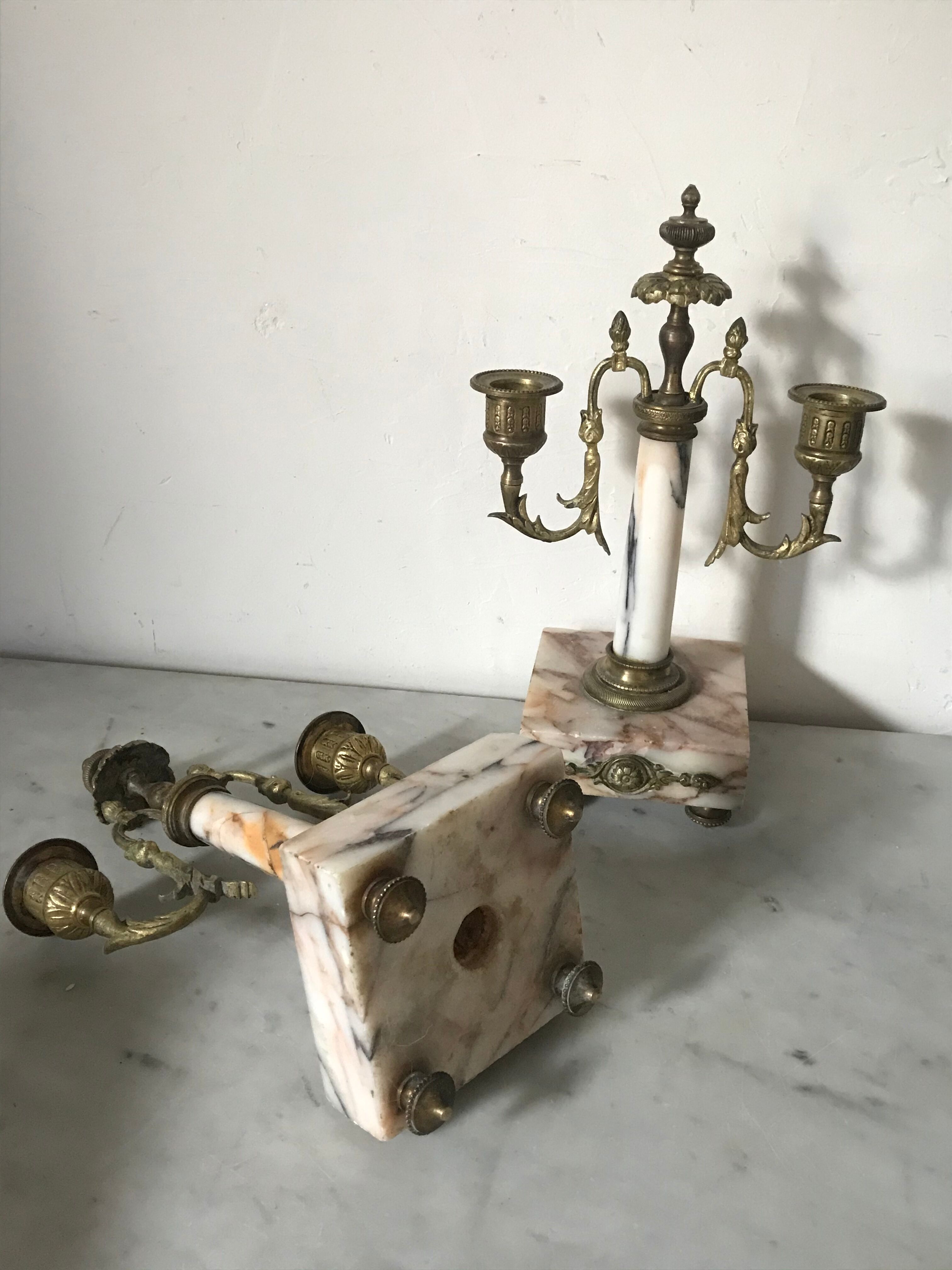 Pair of Napoleon III candlesticks