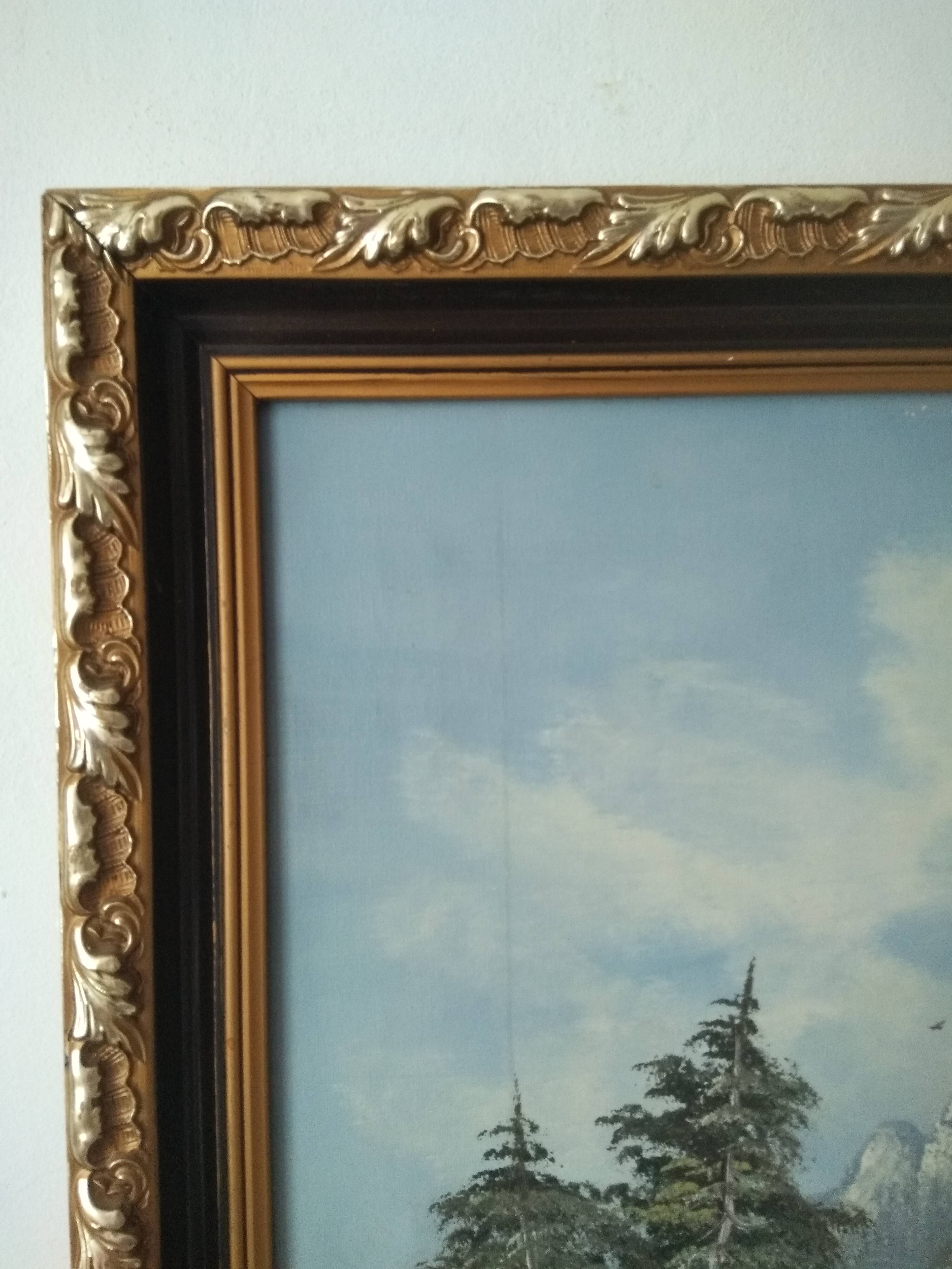 Painting mountain landscape oil painting by L Gorden Real hand-painted canvas Ta