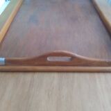 Wood and metal tray 50s