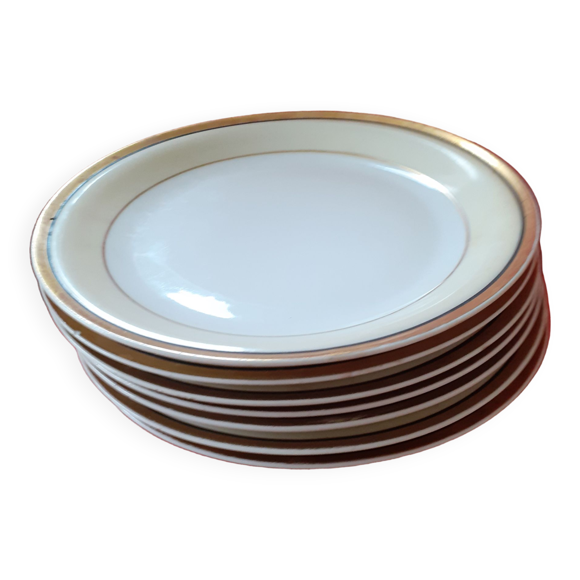 Set of 7 flat plates Limoges B and C.