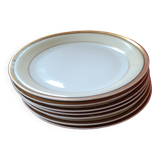 Set of 7 flat plates Limoges B and C.