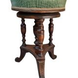 Sgabello a vite da Pianoforte Antico in Noce Inizio '900