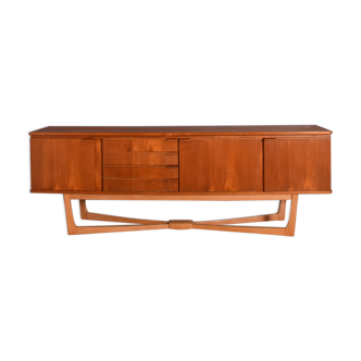 Restored teak 1960s Stonehill X leg sideboard