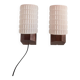 Pair of wall lights by Louis Kalff for Philips - glass and opaline.
