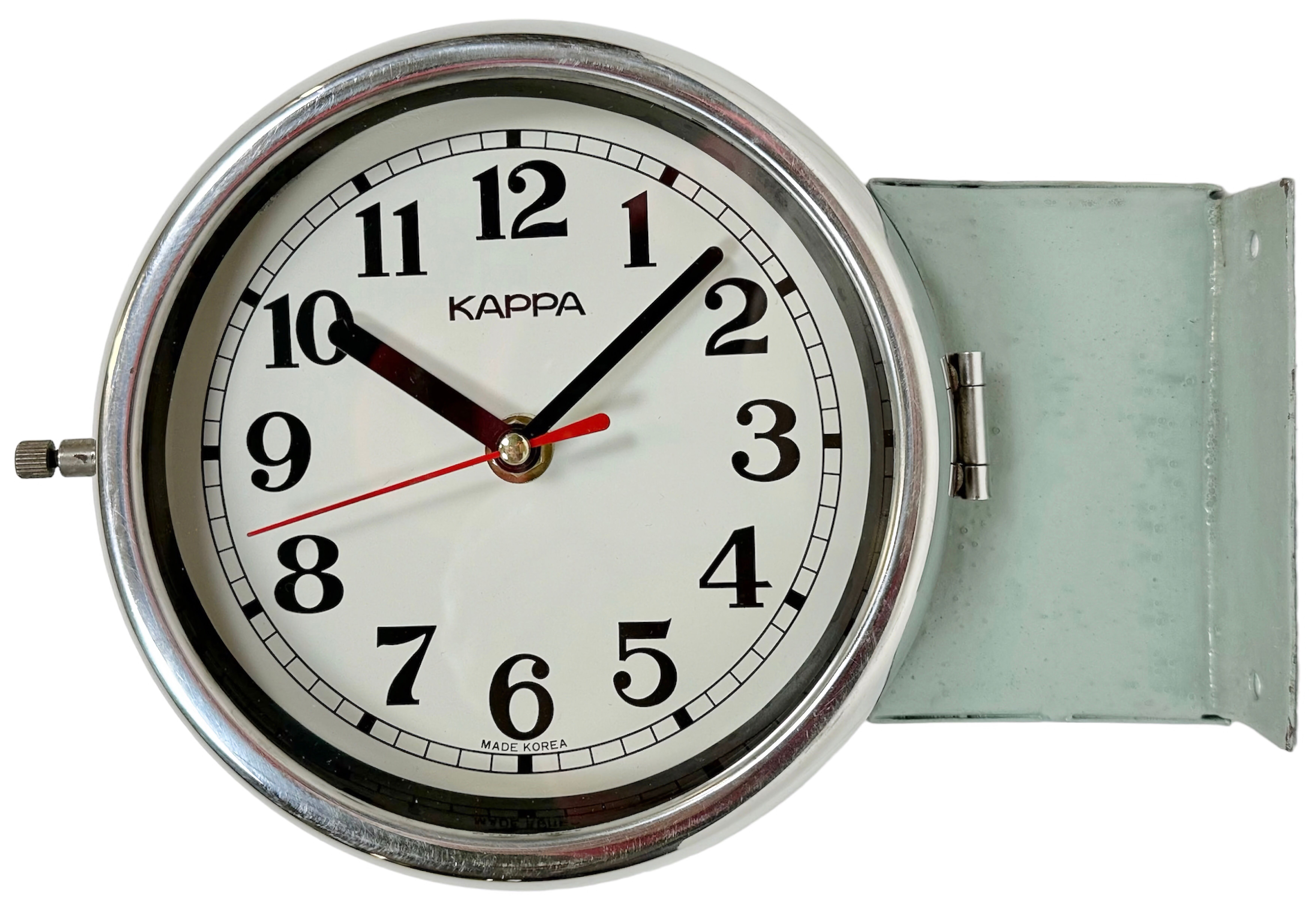 Vintage Green Kappa Maritime Double-Sided Wall Clock, 1980s