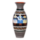 Art Deco Hand-Painted Vase in Ceramic, Slovakia, 1940s