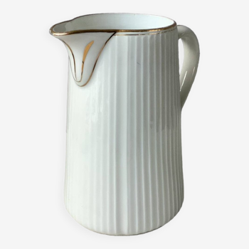 Faceted porcelain art deco pitcher
