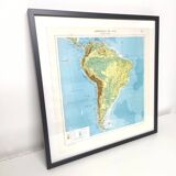 Vintage map of South America from 1950