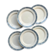 6 Flat plates Terre de fer Longchamp model René Made in France