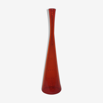 Vase diabolo bullé, Murano des années 60