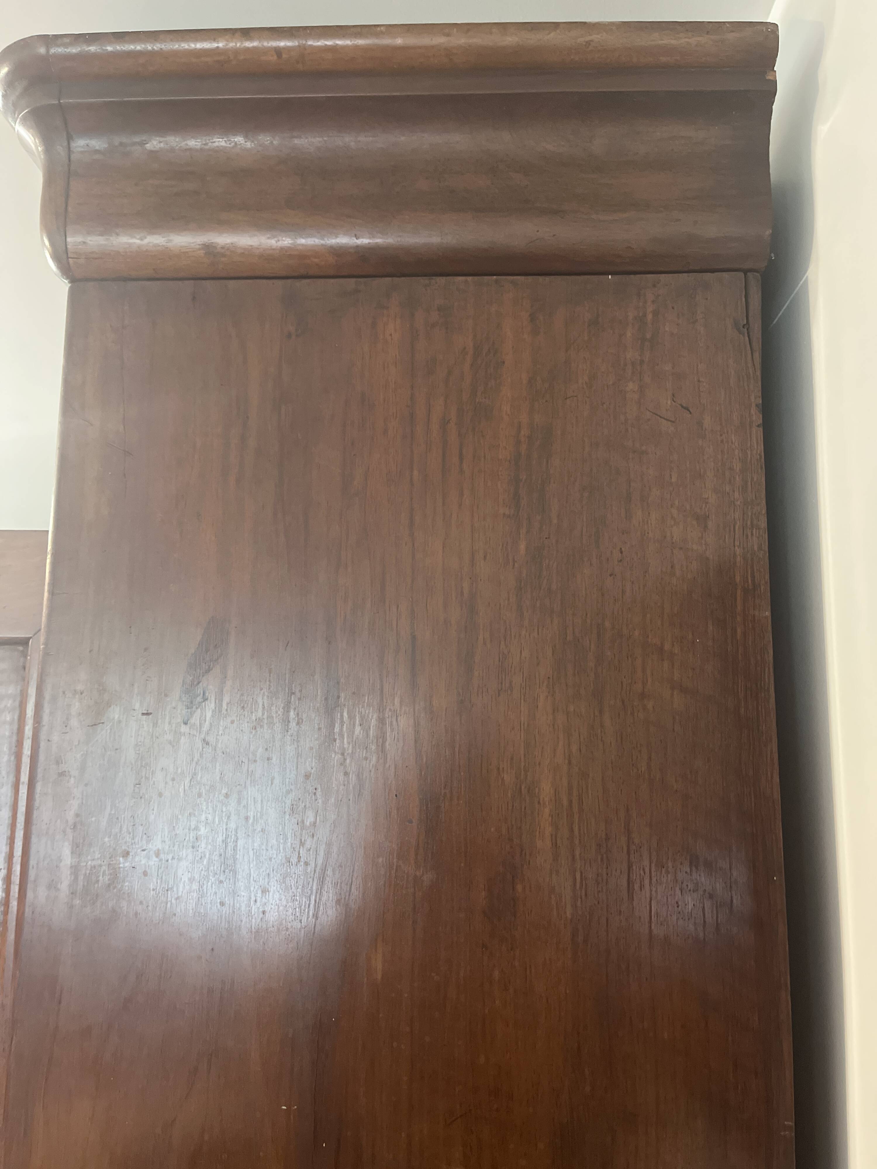 Antique cherry wood wardrobe, Louis Philippe style, 2 doors