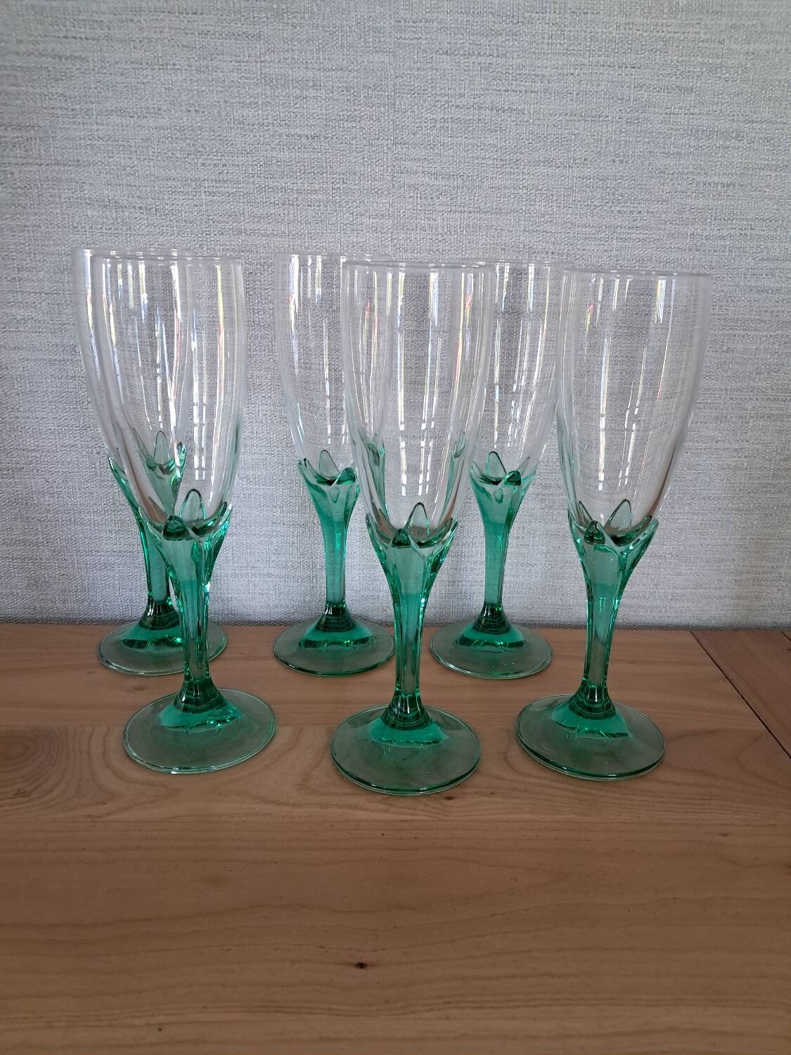 6 Bormioli Rocco champagne flutes from the 1990s