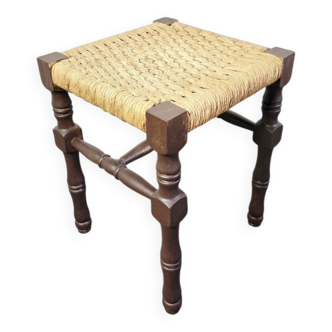 70s Rush Seat Stool