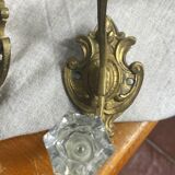 Bronze and glass coat hooks