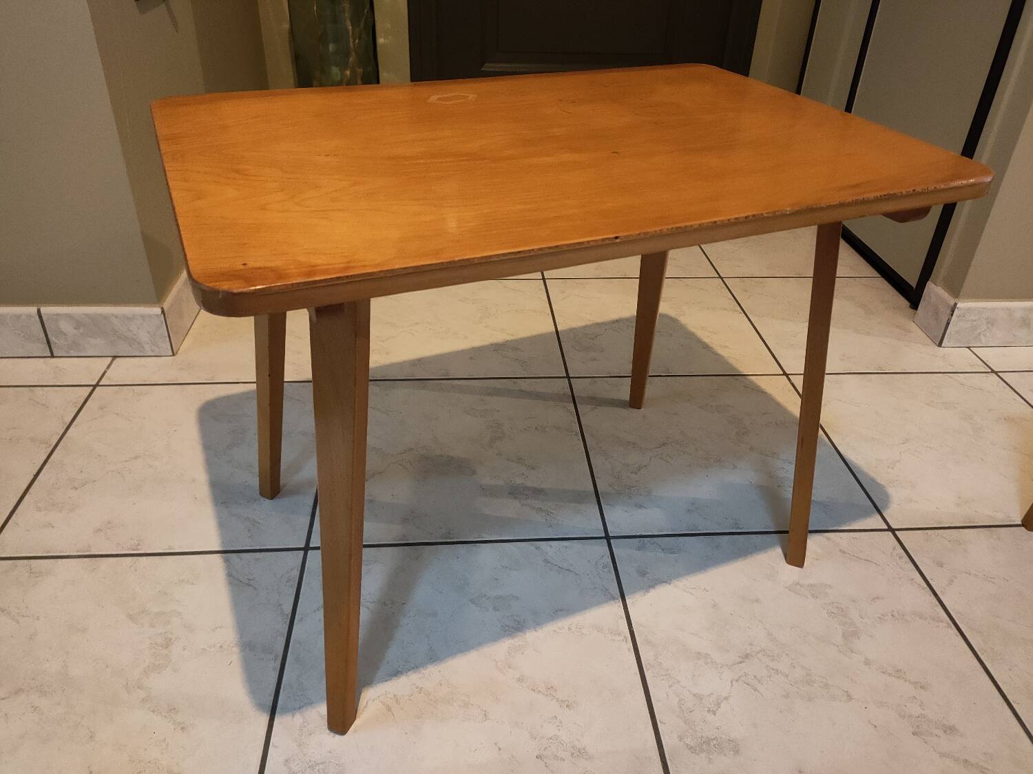 Children's armchair and desk in beech