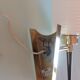 Brass and opaline wall lamp white / vintage 60s-70s