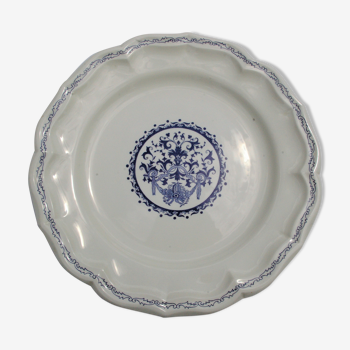 Round dish in Gien earthenware - diam 30,5cm - Model Rouen 32