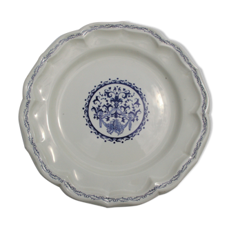 Round dish in Gien earthenware - diam 30,5cm - Model Rouen 32