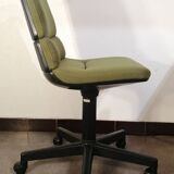 Green designer office armchair model s15 from Martin Stoll vintage 1970.