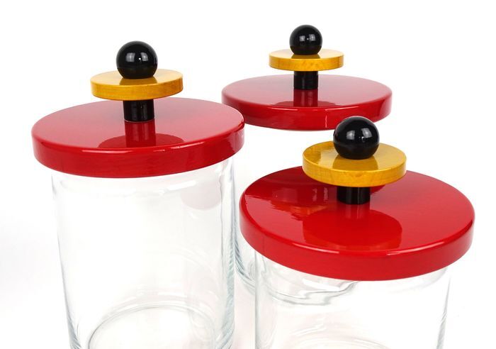 Ettore Sottsass - Alessi Twergi - Storage pots - ''Totem''