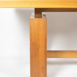 Light cherry wood varnished desk. 1970s