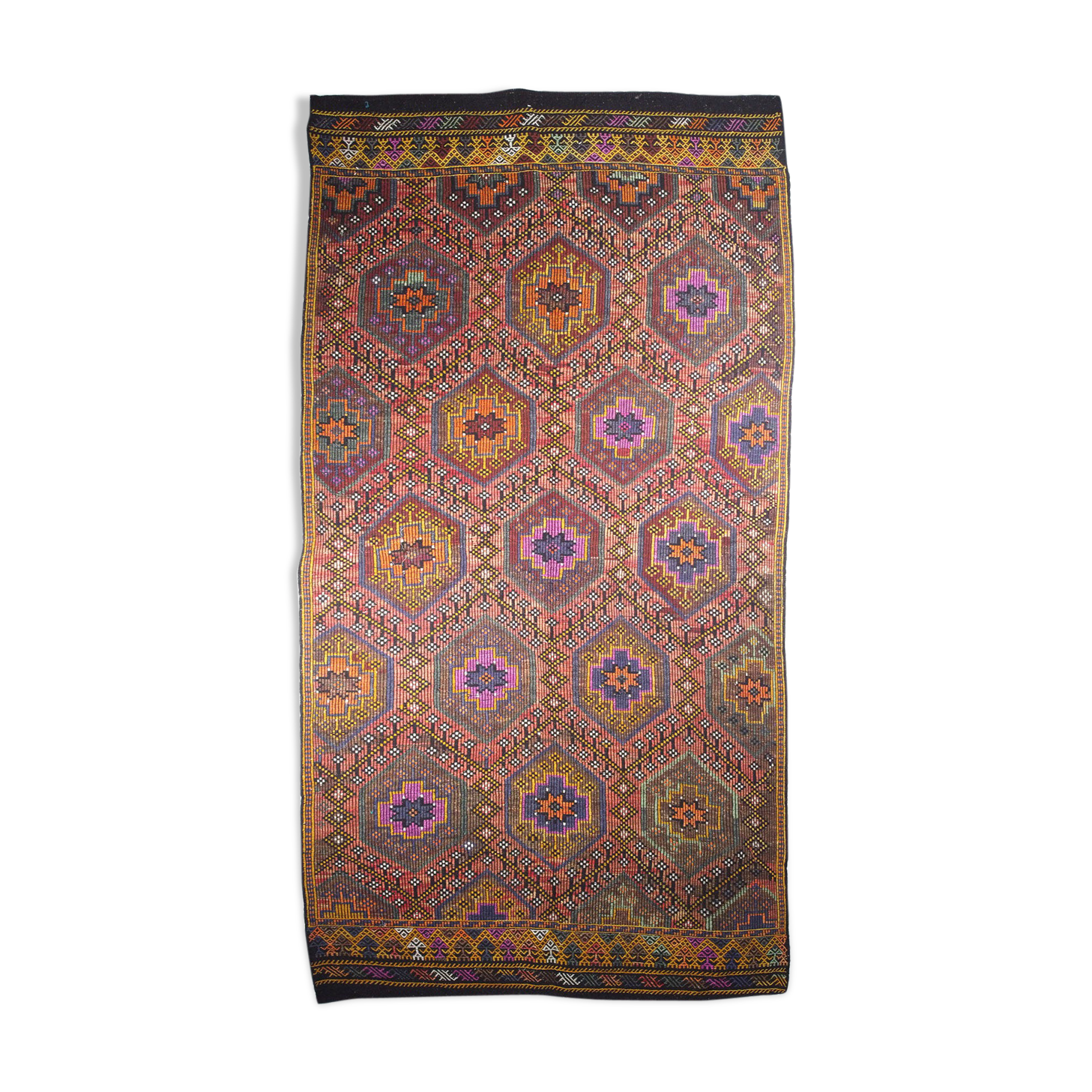 Turkish Anatolian handmade kilim rug 168 x 332 cm