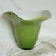 Villeroy & Boch designer vase glass lined white and green vintage 1970-80