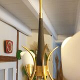 Four-light opaline chandelier