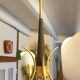 Four-light opaline chandelier