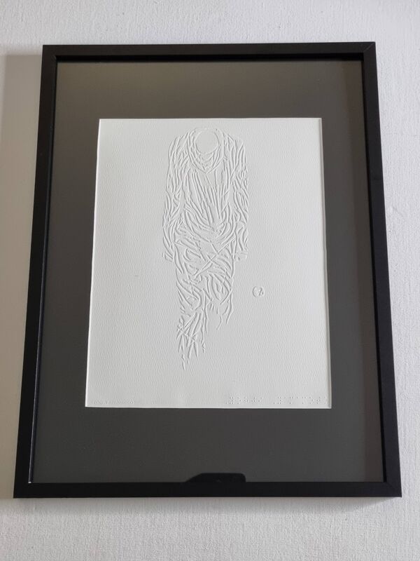 Œuvre en relief sur papier, Visionaire White 1994, Yohji Yamamoto, 30x40 cm