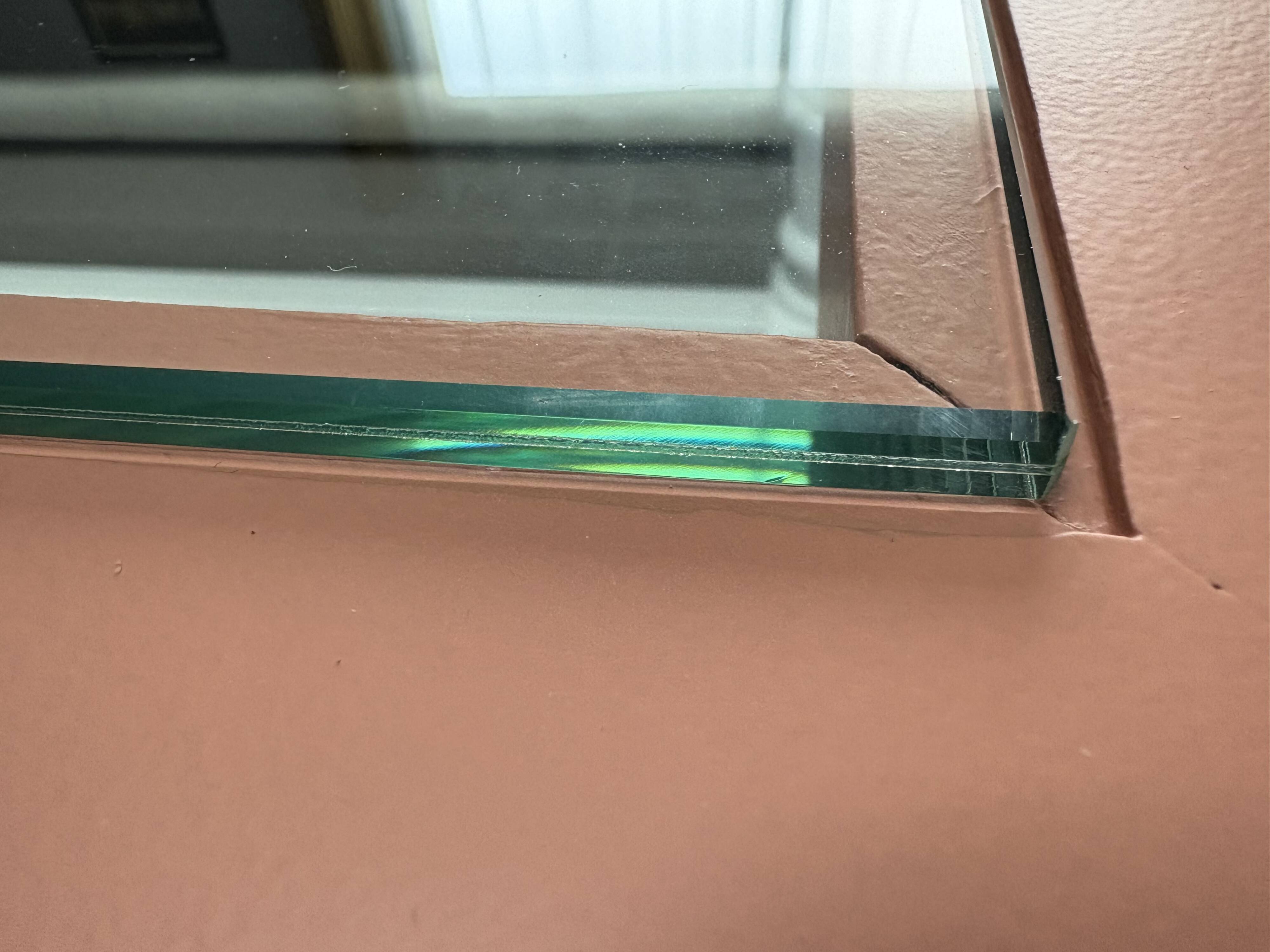 Refurbished vintage coffee table with laminated safety glass