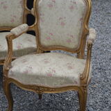 Salon style louis XV gold wooden