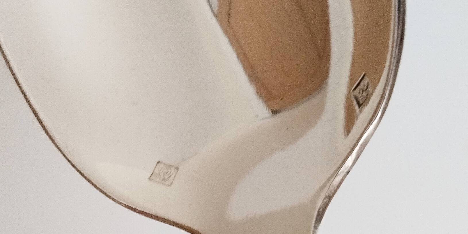 Silver cutlery, 1 fork and 1 spoon, Orfévrerie Saint Médard