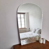 Large vintage beveled arch mirror