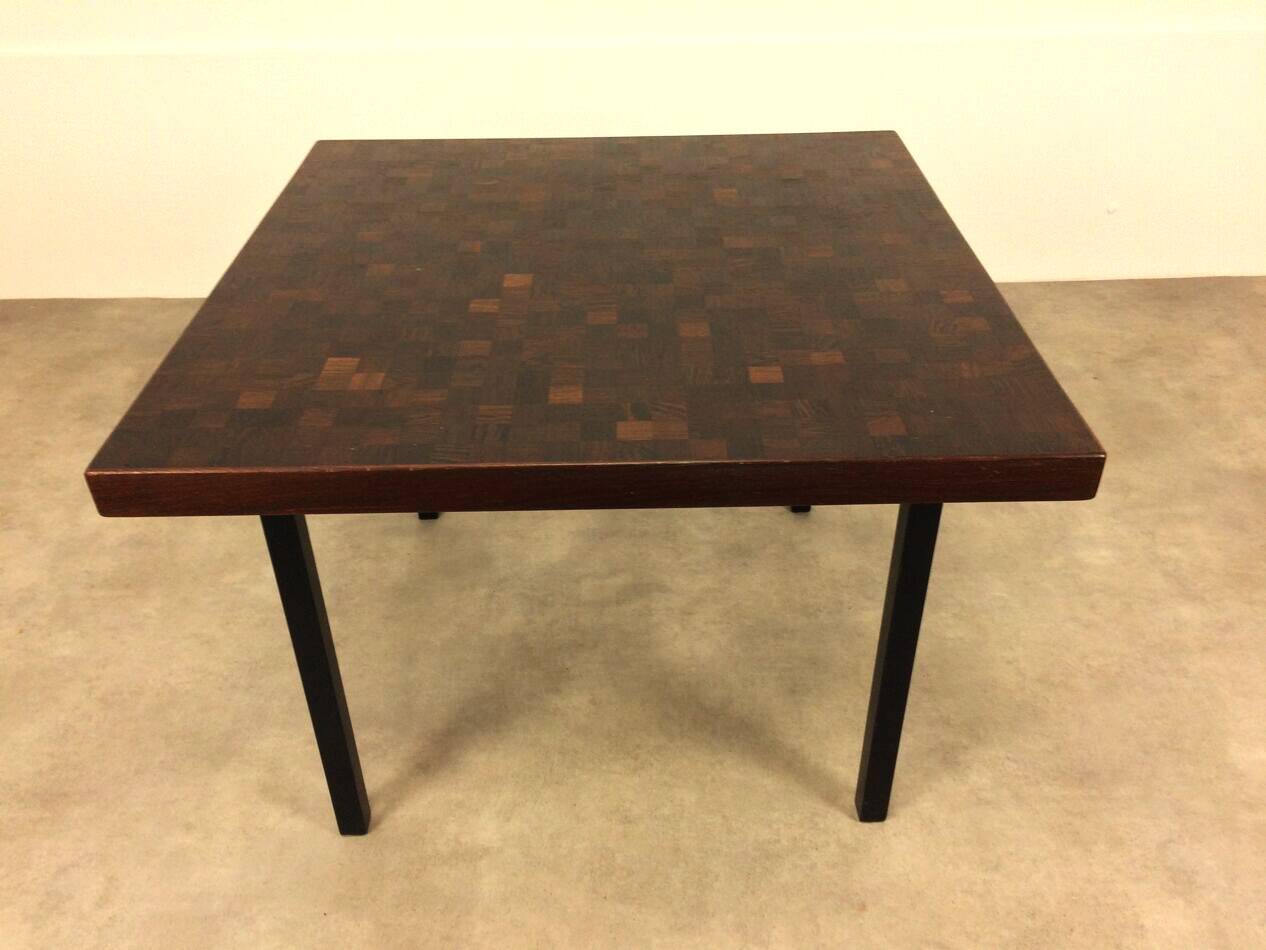 Dieter Waeckerlin coffee table in palm wood marquetry.