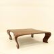 Table basse en Iroko massif par Marc Van Rampelberg