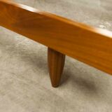 Scandinavian teak bed 1960 140x190 with table and light