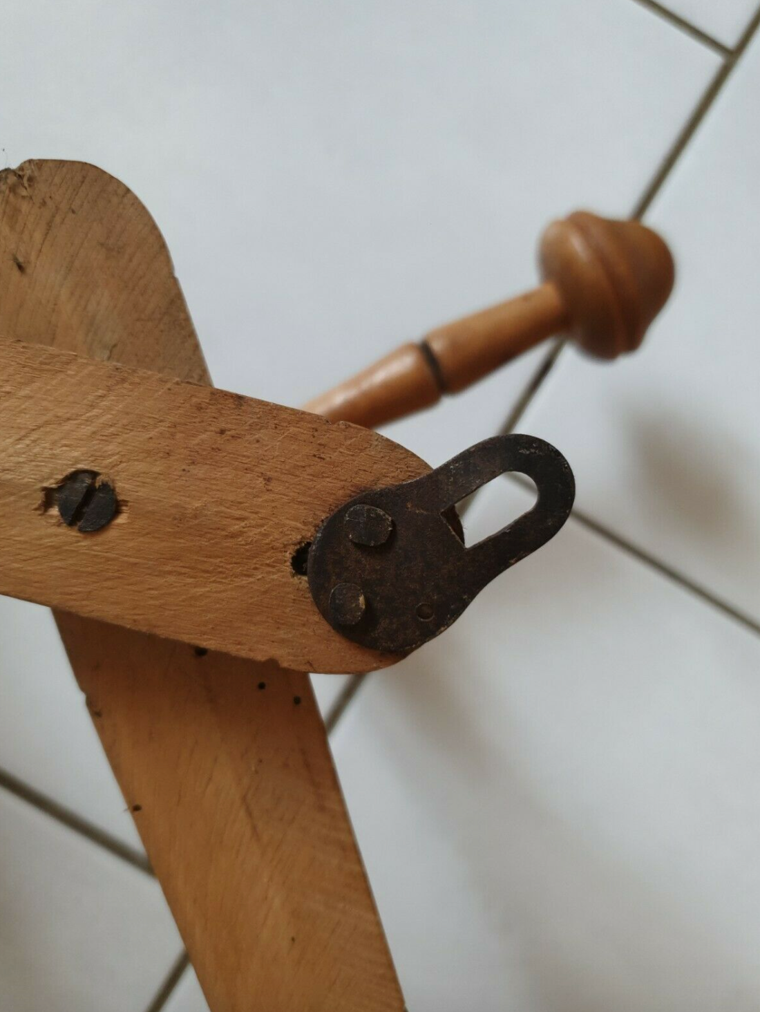 Vintage wooden accordion coat rack 10 hooks