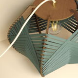 Large green woven lamp to install