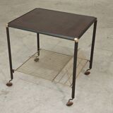 Metal and gilded brass serving trolley