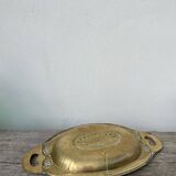 Art Deco oval silver-plated metal dish