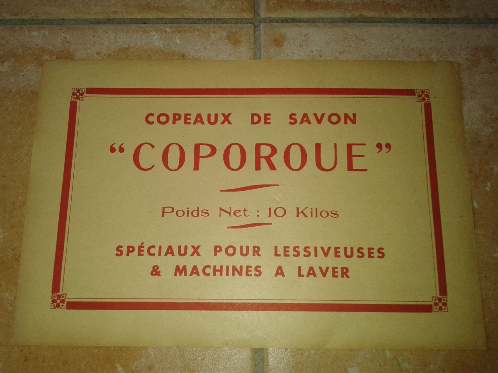 Véritable affiche de caisse savon de Marseille