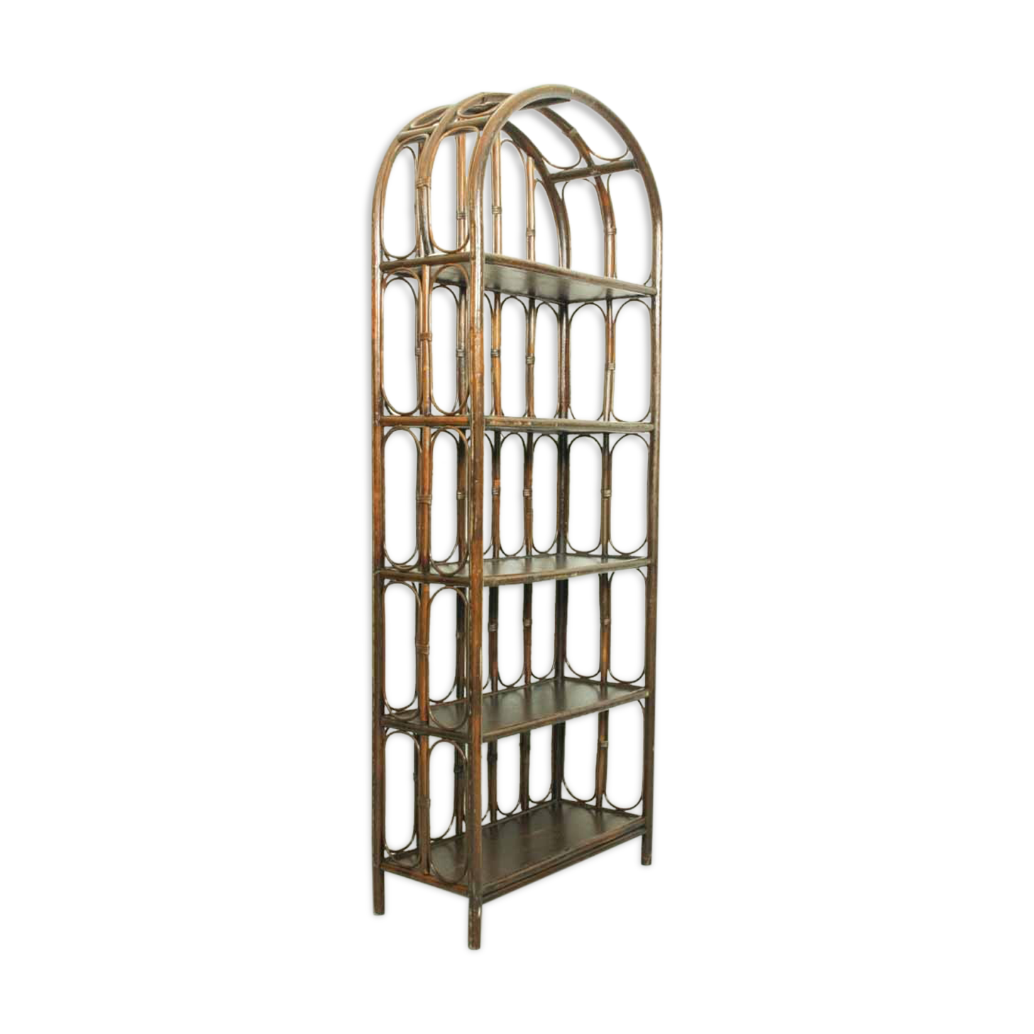 Mid-century french bamboo etagere, 1960s