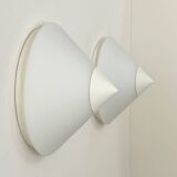 Pair of vintage Limburg wall lights, metal and opaline, Germany 1970