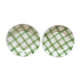 Pair flat plates Green nappe
