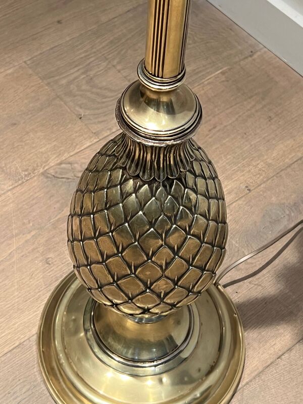 Lampadaire de parquet ananas en laiton