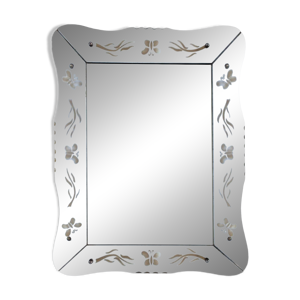 Miroir vénitien biseauté - papillons