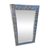 Ancien miroir Art nouveau en teck birman